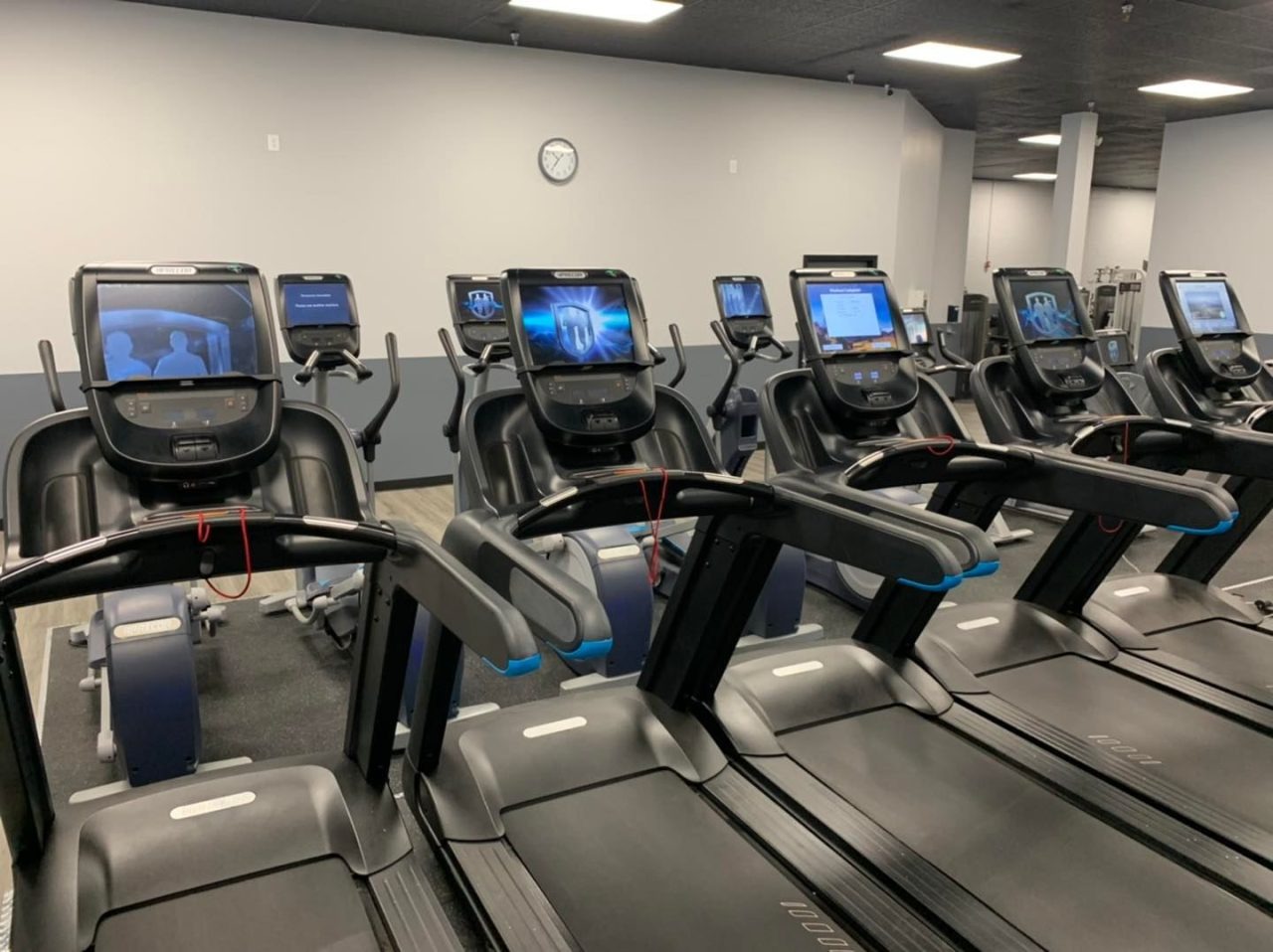 Precor cardio equipment with individual TV screens
